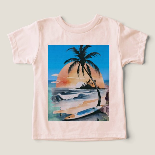 sea sunShine & palm tree on beach (Design Front)