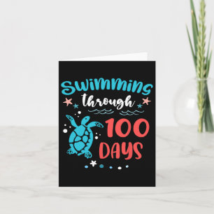 Sea Swimming Through 100 Days Of School Teacher Gi Card