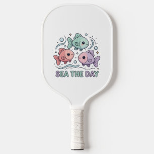"Sea The Day" Colourful Fish Beach Paddle ball