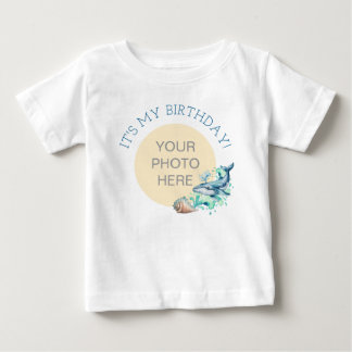 Sea Theme Its My Birthday Custom Photo Baby Shirt