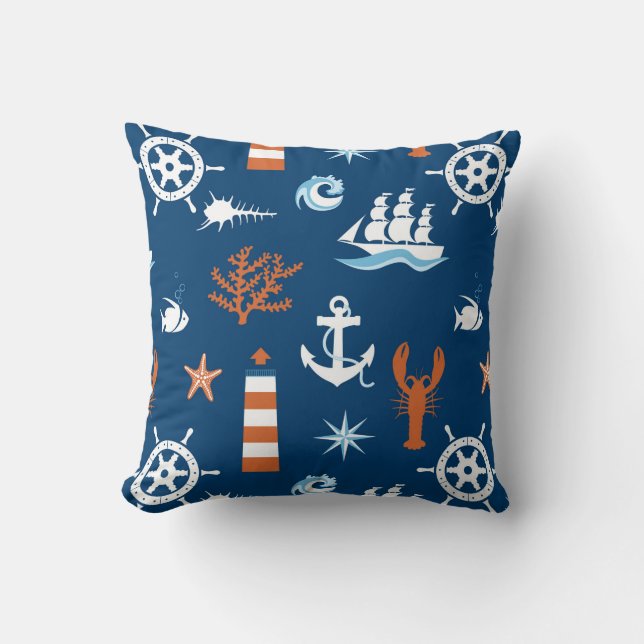 Sea Theme Pattern 1 Cushion (Front)