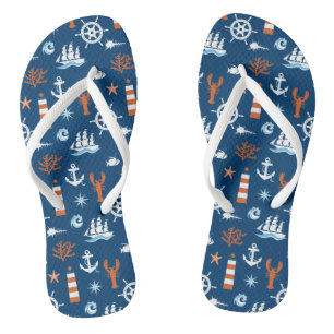 Sea Theme Pattern 1 Jandals