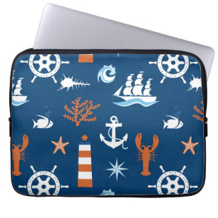 Sea Theme Pattern 1 Laptop Sleeve