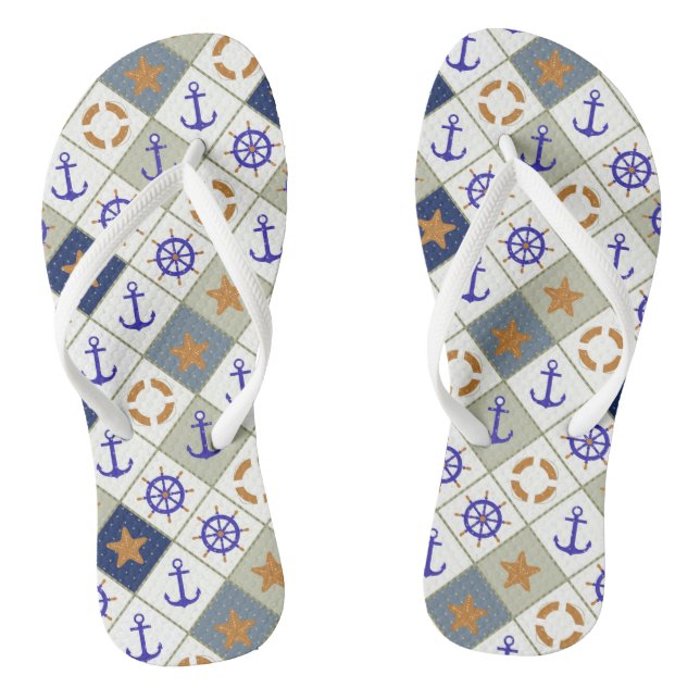 Sea Theme Pattern 2 Jandals (Footbed)
