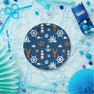 Sea Theme Pattern Paper Plate