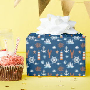 Sea Theme Pattern Wrapping Paper
