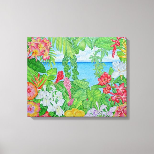 Sea through the Jungle Canvas Print (Front)