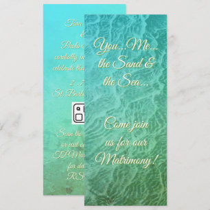 Sea Tidal Wave Sand Pattern Photo Invitation