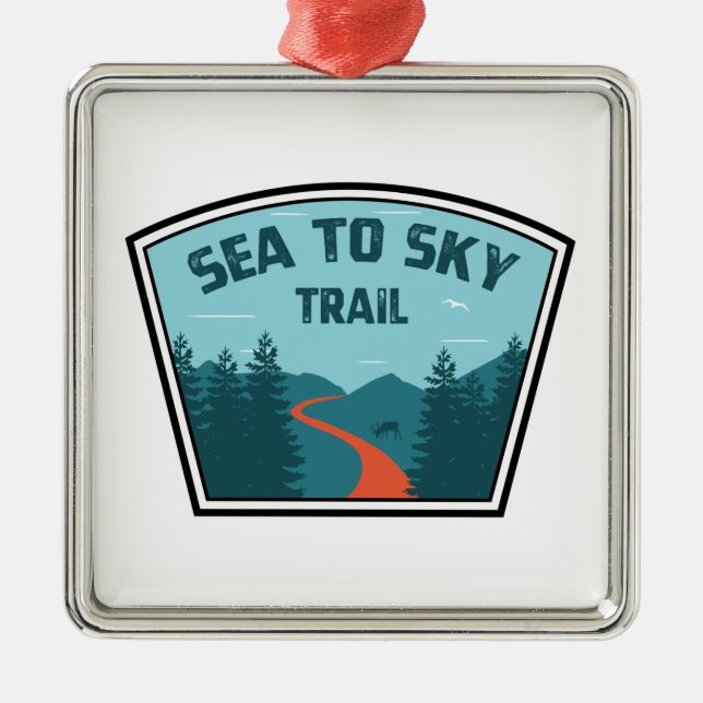 Sea To Sky Trail British Columbia Metal Tree Decoration (Front)