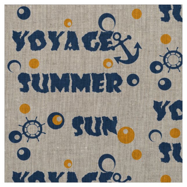 Sea, travel , summer , sun fabric (Swatch)
