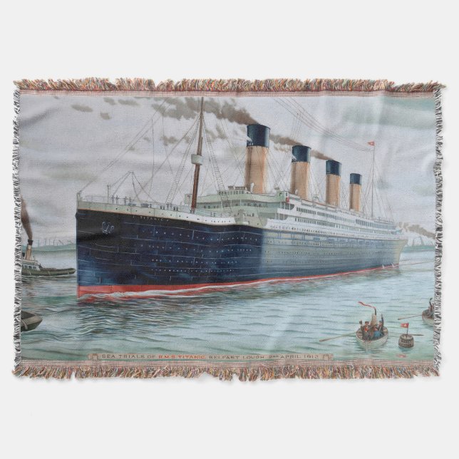 Sea Trials of RMS Titanic Throw Blanket (Front)