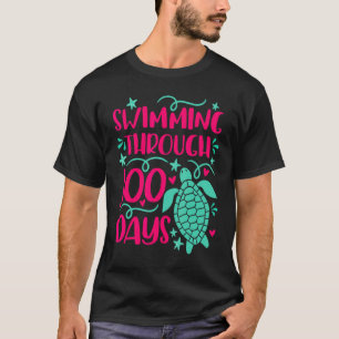 Sea Turtle 100 Days of School for Girls and Teache T-Shirt