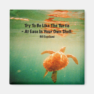 Sea Turtle 2 Inch Square Magnet