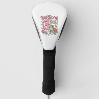 Sea Turtle 3rd Birthday Girl Vector Design_1 Golf Head Cover