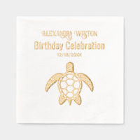 Sea Turtle #5 Birthday Party Celebration Name Date