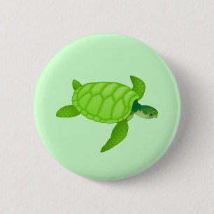 Sea Turtle 6 Cm Round Badge