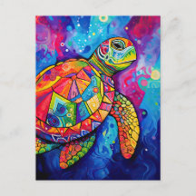 Sea Turtle Abstract Earth Day Ocean Beach Nature