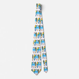 Sea Turtle and Surfboards Tie
