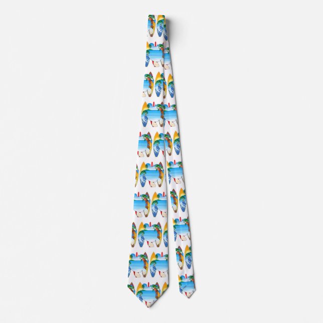 Sea Turtle and Surfboards Tie (Front)