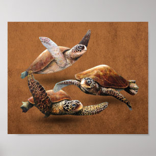 Sea Turtle Animals Extinction Save The Turtles Poster
