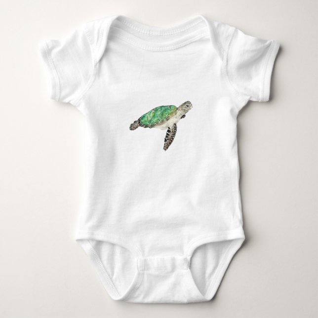 Sea Turtle Baby Bodysuit (Front)