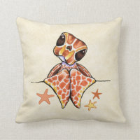 Sea Turtle Baby Brown Canvas Sand