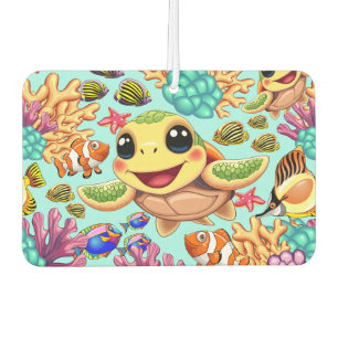 Sea Turtle Baby Happy and Cute Character Car Air Freshener