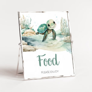 Sea Turtle Baby Shower Food Poster