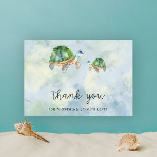 Sea turtle - baby shower thank you card