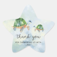 Sea turtle - baby shower thank you 