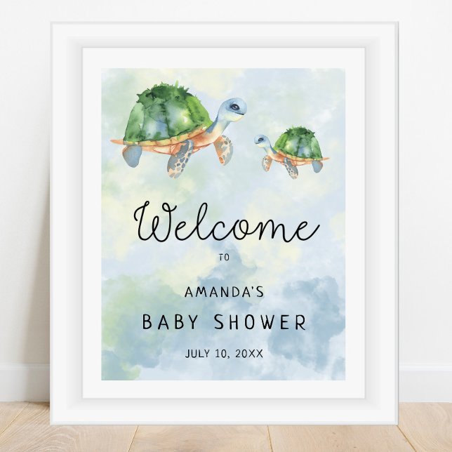 Sea Turtle - BABY Shower Welcome Sign (Creator Uploaded)