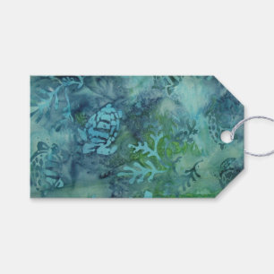 Sea Turtle Batik Gift Tags