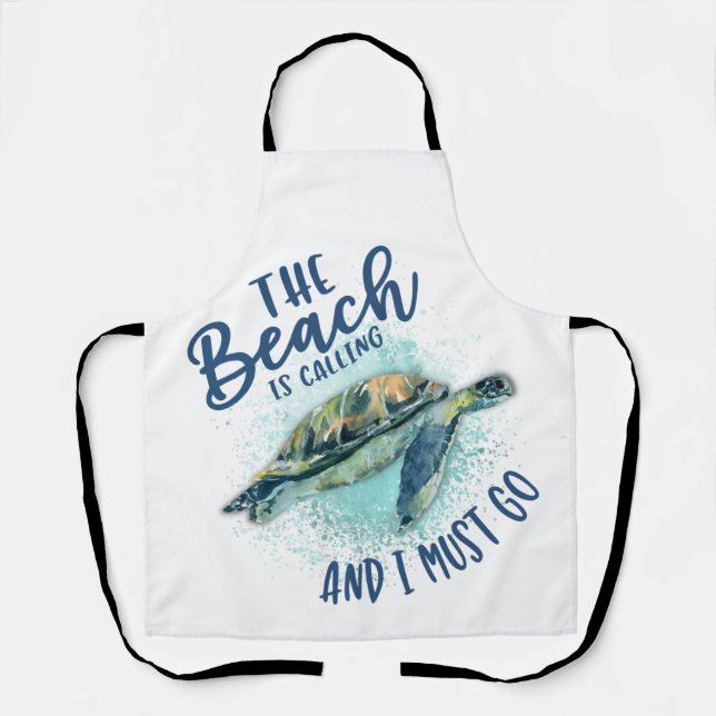 sea turtle beach calling apron (Front)