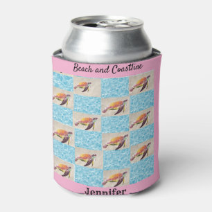 Sea Turtle Beach Can Cooler