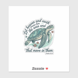 Sea Turtle Bible Verse Vintage Engraving Design_1