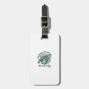 Sea Turtle Bible Verse Vintage Engraving Design_1 Luggage Tag