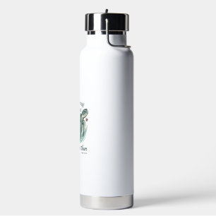 Sea Turtle Bible Verse Vintage Engraving Design_1 Water Bottle