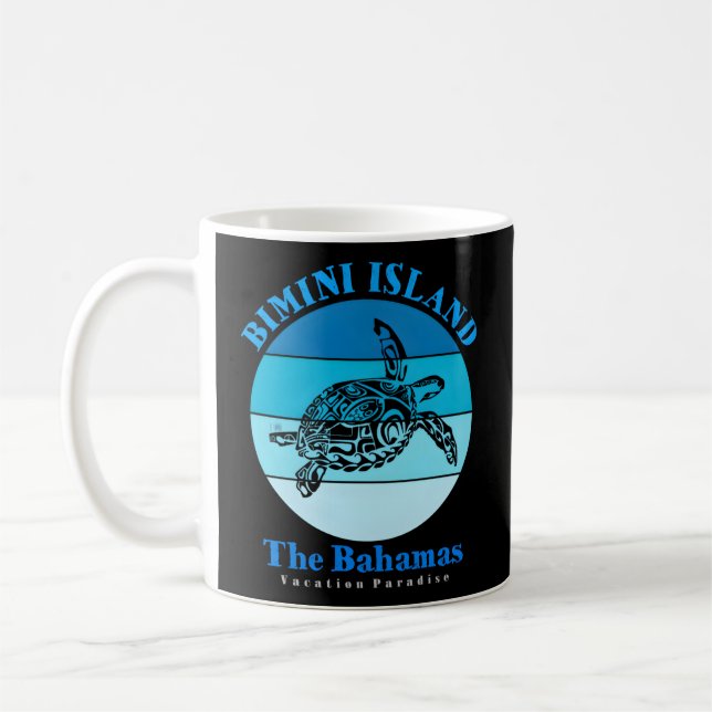 Sea Turtle Bimini Island Bahamas Ocean Coffee Mug (Left)