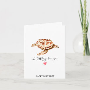Sea Turtle Birthday Card
