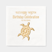 Sea Turtle Birthday Party Celebration #2 Name Date