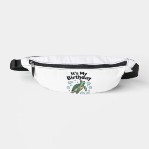 Sea Turtle Birthday Shirt Design_1 Bum Bags