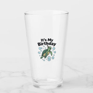 Sea Turtle Birthday Shirt Design_1 Glass