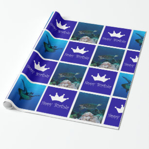 Sea Turtle Birthday Wrapping Paper
