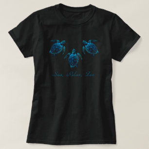 sea turtle, blue digital drawing  T-Shirt