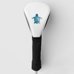 Sea Turtle blue watercolor Golf Head Cover