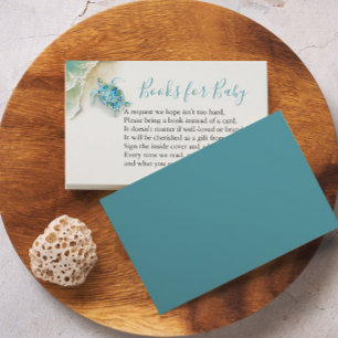 Sea Turtle Book For Baby Invitation Enclosure Card