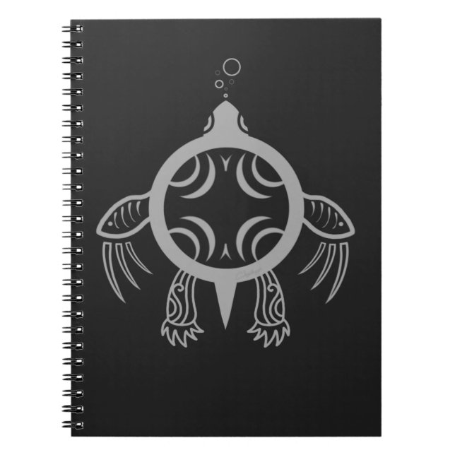 Sea Turtle Bubbles Spiral Notebook (Front)