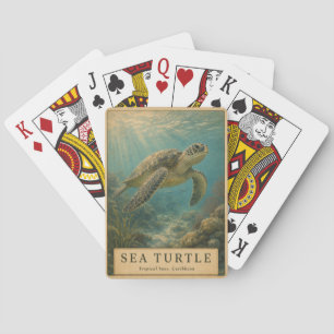 Sea Turtle Caribbean VINTAGE Playing Cards