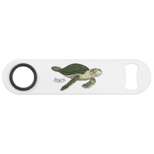 Sea turtle cartoon illustration