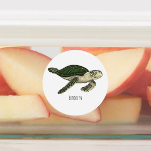 Sea turtle cartoon illustration